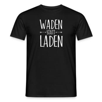 Waden statt Laden Fahrrad Bike Geschenk - Männer T-Shirt - Schwarz - Vorne - AI Model Male 178 light (178cm)