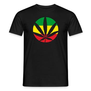 MAUVAISES HERBES RASTA - T-shirt homme - noir - Devant - AI Model Male 178 light (178cm)