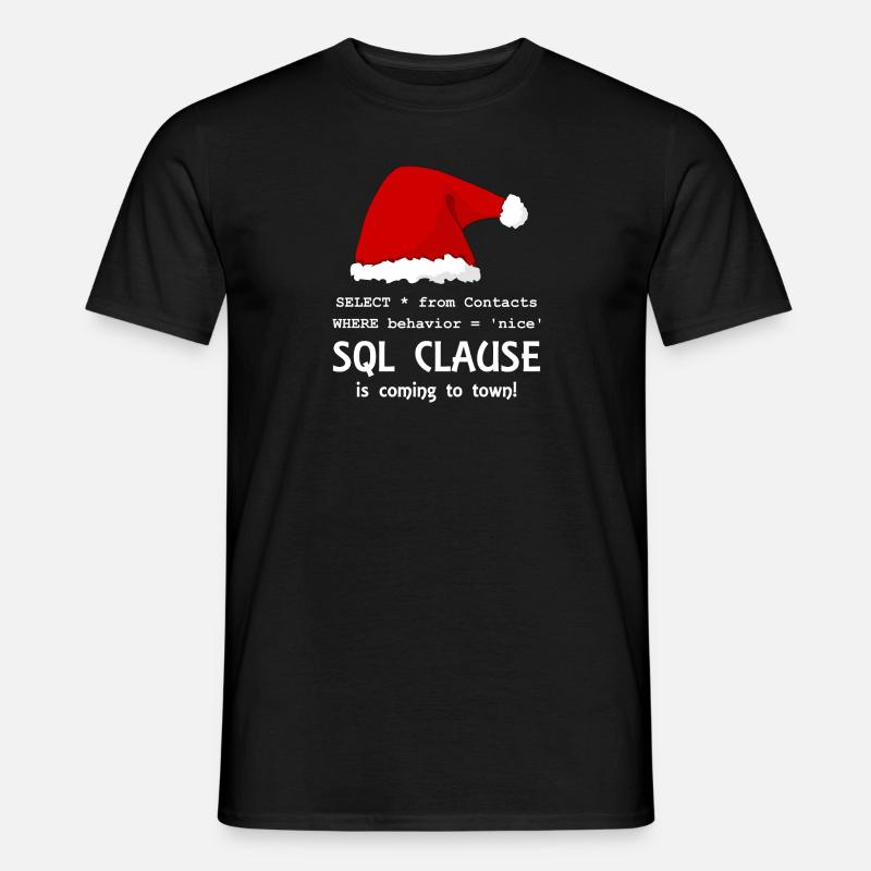 Sql Clause arrive en ville! - blanc - T-shirt homme - noir