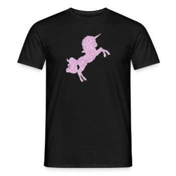 unicorn - Men's T-Shirt - black - Front - AI Model Male 178 light (178cm)