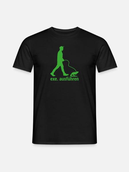 Exe Echse ausfuehren Admin Sysadmin Geschenk - Männer T-Shirt - Schwarz
