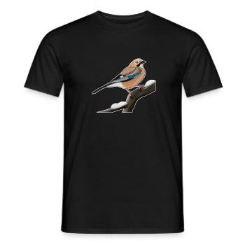 jz.birds jay bird illustration - Men's T-Shirt - black - Front - AI Model Male 178 light (178cm)