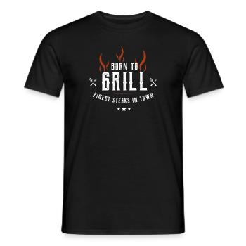 Born to Grill - T-shirt homme - noir - Devant - AI Model Male 178 light (178cm)