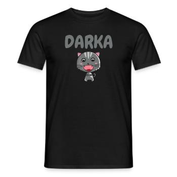 darka - Lustiges Humorgeschenk berühre meinen Beitrag nicht - Männer T-Shirt - Schwarz - Vorne - AI Model Male 178 light (178cm)