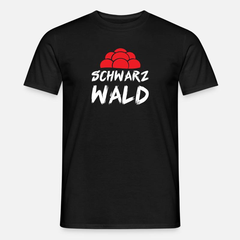 Schwarzwald Bollenhut Schwarzwälder Geschenk - Männer T-Shirt - Schwarz