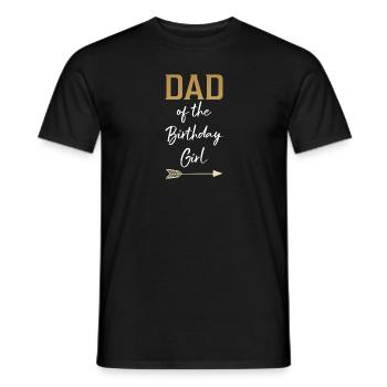 Papa du cadeau de fête des pères de fille d'anniversaire - T-shirt homme - noir - Devant - AI Model Male 178 light (178cm)