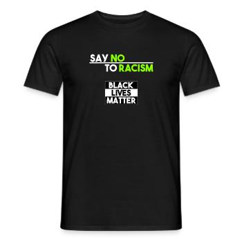 Black Lives Matter - Say no to racism - T-shirt homme - noir - Devant - AI Model Male 178 light (178cm)