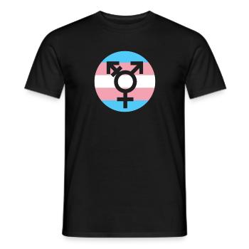 Transgender LGBTQ Pride Month Gay Lesbian - Men's T-Shirt - black - Front - AI Model Male 178 light (178cm)