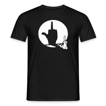 Rabbit shadow (customizable color) - Men's T-Shirt - black - Front - AI Model Male 178 light (178cm)