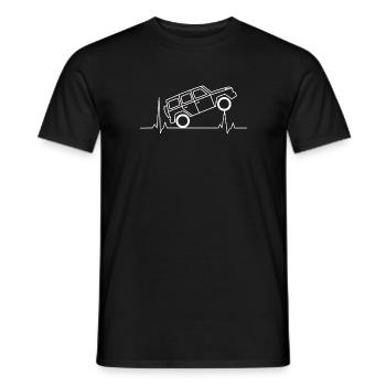 Battement de cœur ECG Classe G hors route - T-shirt homme - noir - Devant - AI Model Male 178 light (178cm)