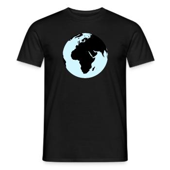 Weltkarte - Erdkunde - Planet - Männer T-Shirt - Schwarz - Vorne - AI Model Male 178 light (178cm)