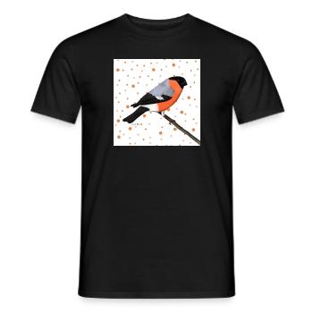 Bouvreuil Orange Oiseau Animal Femmes Hommes Enfants - T-shirt homme - noir - Devant - AI Model Male 178 light (178cm)