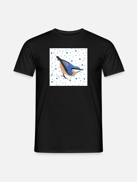 Kleiber Vogel Tier Geschenk Frauen Männer Kinder - Männer T-Shirt - Schwarz