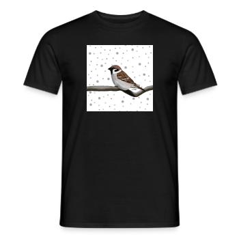 Moineau oiseau animal cadeau femmes hommes - T-shirt homme - noir - Devant - AI Model Male 178 light (178cm)