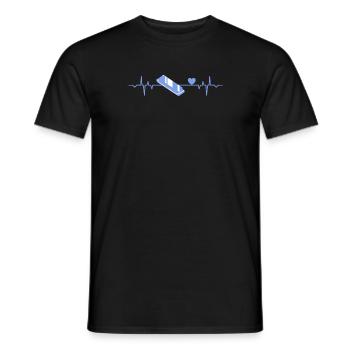 Harmonica Heartbeat - Men's T-Shirt - black - Front - AI Model Male 178 light (178cm)