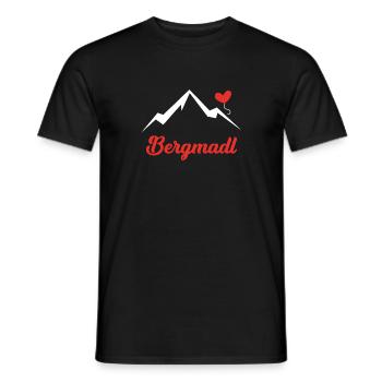 Bergmädl Liebe Herz Wandern Geschenk - Männer T-Shirt - Schwarz - Vorne - AI Model Male 178 light (178cm)