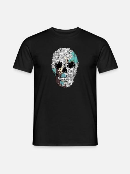 Crâne élégant - menthe - T-shirt homme - noir