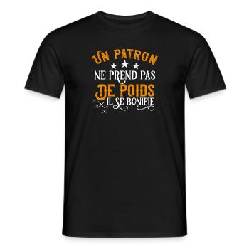 Humour patron idée cadeau parfaite pour directeur - T-shirt homme - noir - Devant - AI Model Male 178 light (178cm)