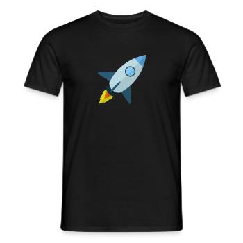 rocket - Men's T-Shirt - black - Front - AI Model Male 178 light (178cm)