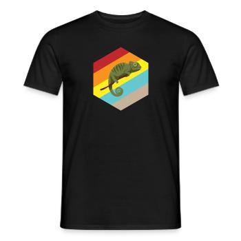 Chameleon saying gift reptile lizard - Men's T-Shirt - black - Front - AI Model Male 178 light (178cm)