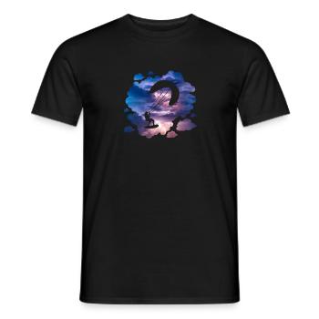 Double Exposure Kite Surfing Abenteuer Geschenk - Männer T-Shirt - Schwarz - Vorne - AI Model Male 178 light (178cm)