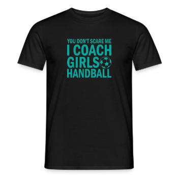 Cadeau de passe-temps de sport de handball de filles d'entraîneur - T-shirt homme - noir - Devant - AI Model Male 178 light (178cm)