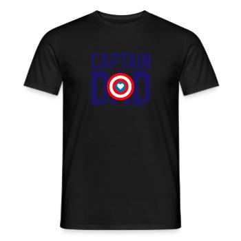 Captain dad gift Father's Day - Men's T-Shirt - black - Front - AI Model Male 178 light (178cm)