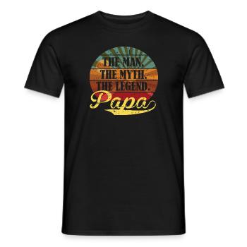 L'Homme Le Mythe La Légende Papa - T-shirt homme - noir - Devant - AI Model Male 178 light (178cm)