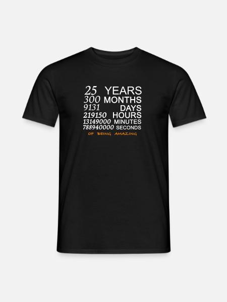 Anniversaire 25 years 300 months - Mænd T-shirt - sort