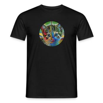 Chat - T-shirt homme - noir - Devant - AI Model Male 178 light (178cm)