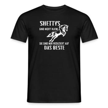 Shettys Geschenk Pferd Sport Hobby Dressur - Männer T-Shirt - Schwarz - Vorne - AI Model Male 178 light (178cm)