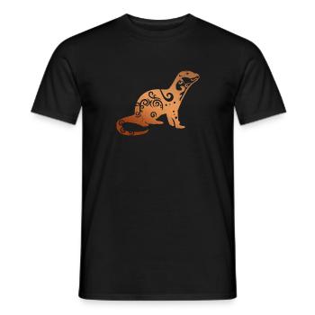 Maori Loutre de la Polynésie Tribal Tattoo Cadeau - T-shirt homme - noir - Devant - AI Model Male 178 light (178cm)