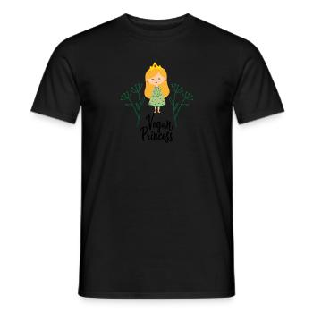 Vegan princess cadeau plantes sort légumes - T-shirt homme - noir - Devant - AI Model Male 178 light (178cm)