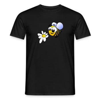 Biene - Männer T-Shirt - Schwarz - Vorne - AI Model Male 178 light (178cm)