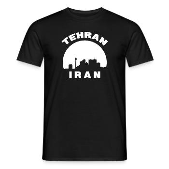 Tehran Iran Silhouette Gift - Men's T-Shirt - black - Front - AI Model Male 178 light (178cm)