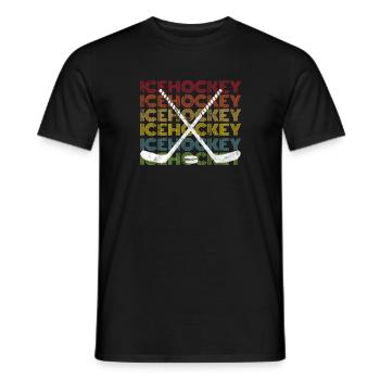 Hockey sur glace Hockey Rétro - T-shirt homme - noir - Devant - AI Model Male 178 light (178cm)