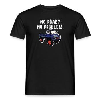 Pas de route? Aucun problème! Unimog - Tout-terrain - Oldtimer - T-shirt homme - noir - Devant - AI Model Male 178 light (178cm)