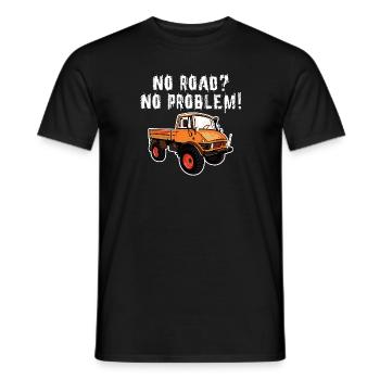 Pas de route? Aucun problème! Unimog - Tout-terrain - Oldtimer - T-shirt homme - noir - Devant - AI Model Male 178 light (178cm)