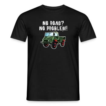 Pas de route? Aucun problème! Unimog - Tout-terrain - Oldtimer - T-shirt homme - noir - Devant - AI Model Male 178 light (178cm)