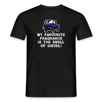 Ma fragrace préférée - Diesel - Unimog - Oldtimer - T-shirt homme - noir - Devant - AI Model Male 178 light (178cm)