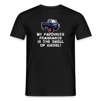 Ma fragrace préférée - Diesel - Unimog - Oldtimer - T-shirt homme - noir - Devant - AI Model Male 178 light (178cm)