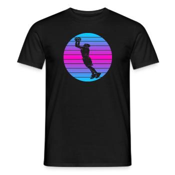 Basketball Basketball Retro Basketball Lovers - Men's T-Shirt - black - Front - AI Model Male 178 light (178cm)