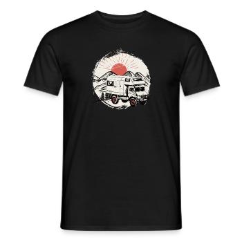 Camping - Unimog - Aventure - Oldtimer - T-shirt homme - noir - Devant - AI Model Male 178 light (178cm)