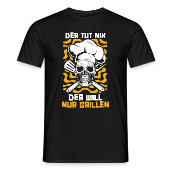 Grillen Grillmeister BBQ - Männer T-Shirt - Schwarz - Vorne - AI Model Male 178 light (178cm)