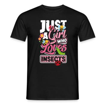 Entomology Entomologist Bugs Just A Girl Who - Männer T-Shirt - Schwarz - Vorne - AI Model Male 178 light (178cm)
