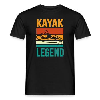Kayak Legend Hobby Sport Paddeln Wasser - Männer T-Shirt - Schwarz - Vorne - AI Model Male 178 light (178cm)