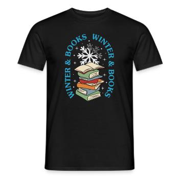 Journées d'hiver, livres de lecture, littérature - T-shirt homme - noir - Devant - AI Model Male 178 light (178cm)