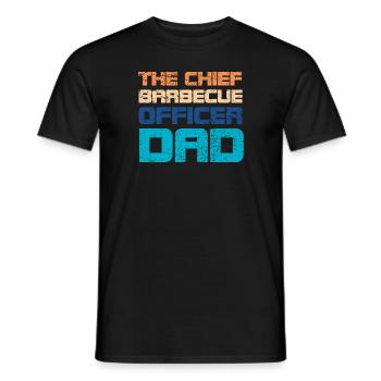 The Chief Barbecue Officer Dad (CBO) - Men's T-Shirt - black - Front - AI Model Male 178 light (178cm)