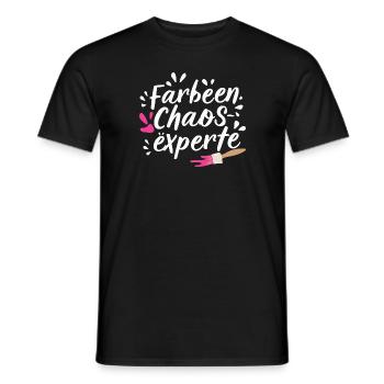 Erzieher-Farben-Chaos-Experte T-Shirt Bunt Spaß - Männer T-Shirt - Schwarz - Vorne - AI Model Male 178 light (178cm)