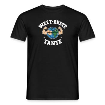 Weltbeste Tante Geburtstag Liebe Dankeschön - Männer T-Shirt - Schwarz - Vorne - AI Model Male 178 light (178cm)